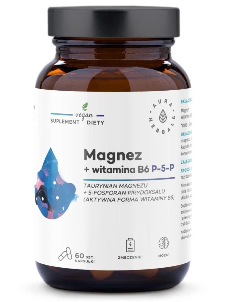 Aura Herbals - Magnesium + Vitamin B6 - 60 Caps