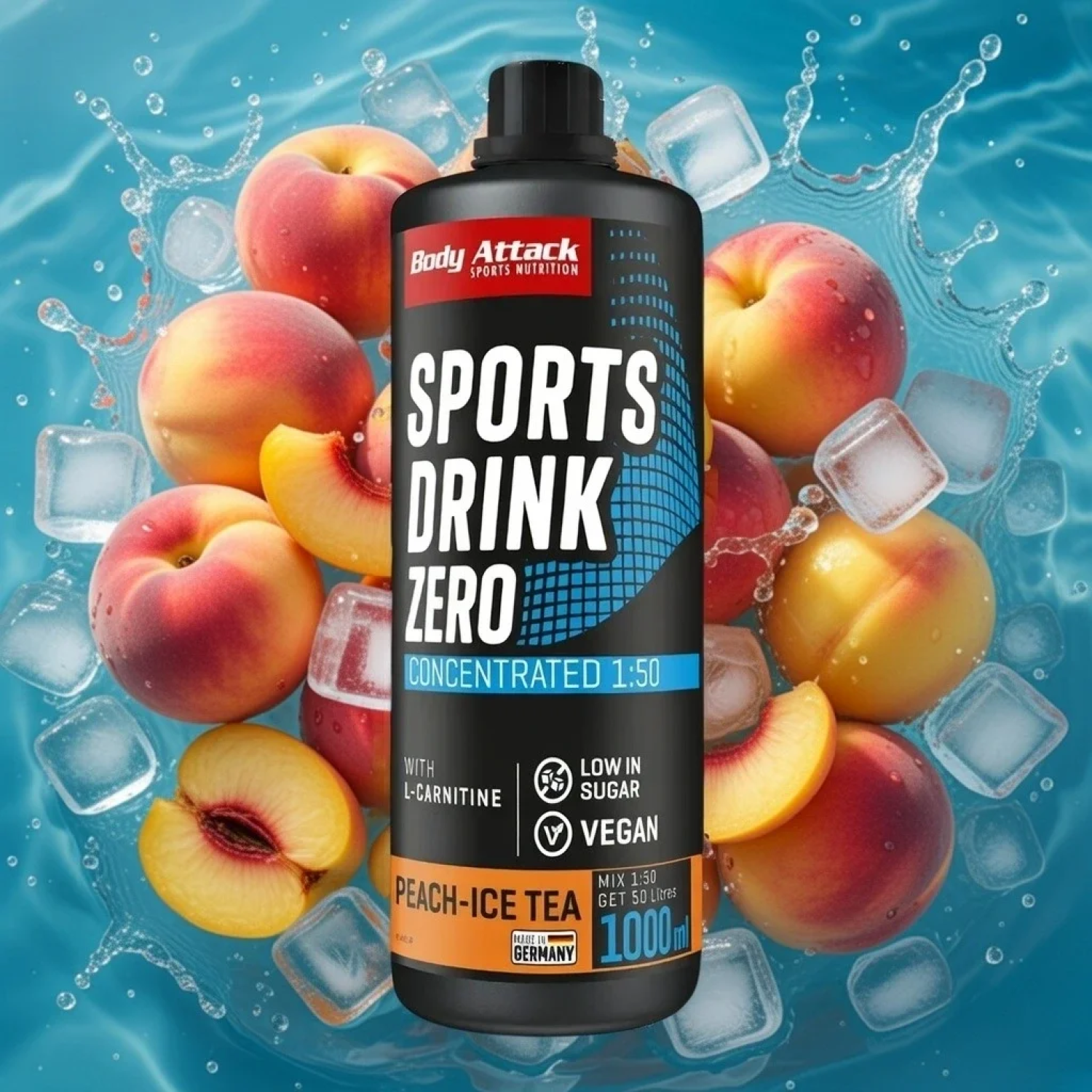 Body Attack - Sportdryck utan socker - Bl&aring;b&auml;r, 1,2 kg