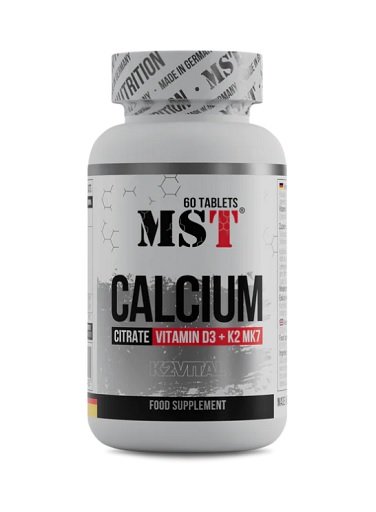 MST - Calcium Citrate D3 + K2 MK7 - 60 Tablets