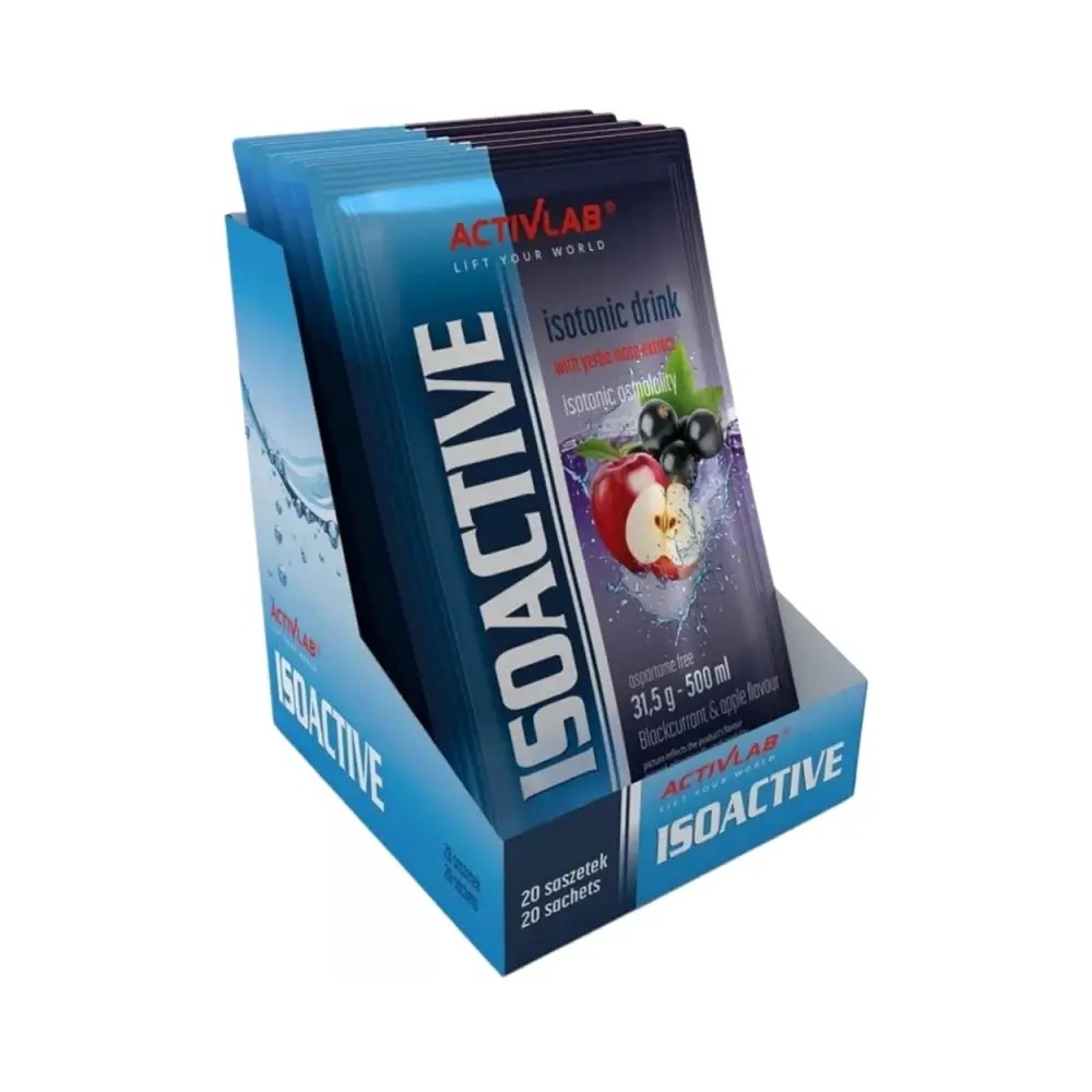 Activlab - Isoactive isotonisk sportdryck - Svarta vinb&auml;r och &auml;pple, 20 &times; 31,5 g