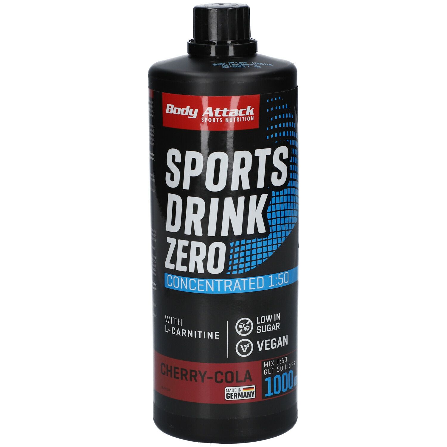 Body Attack - Sportdryck Zero - Cola och k&ouml;rsb&auml;r, 1,2 kg