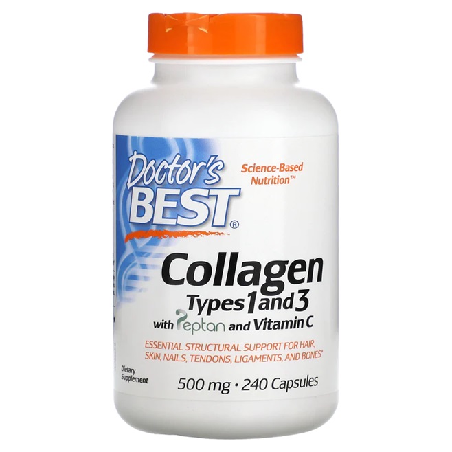 Doctor's Best Kollagen typ 1 och 3 med Vitamin C 1000 mg