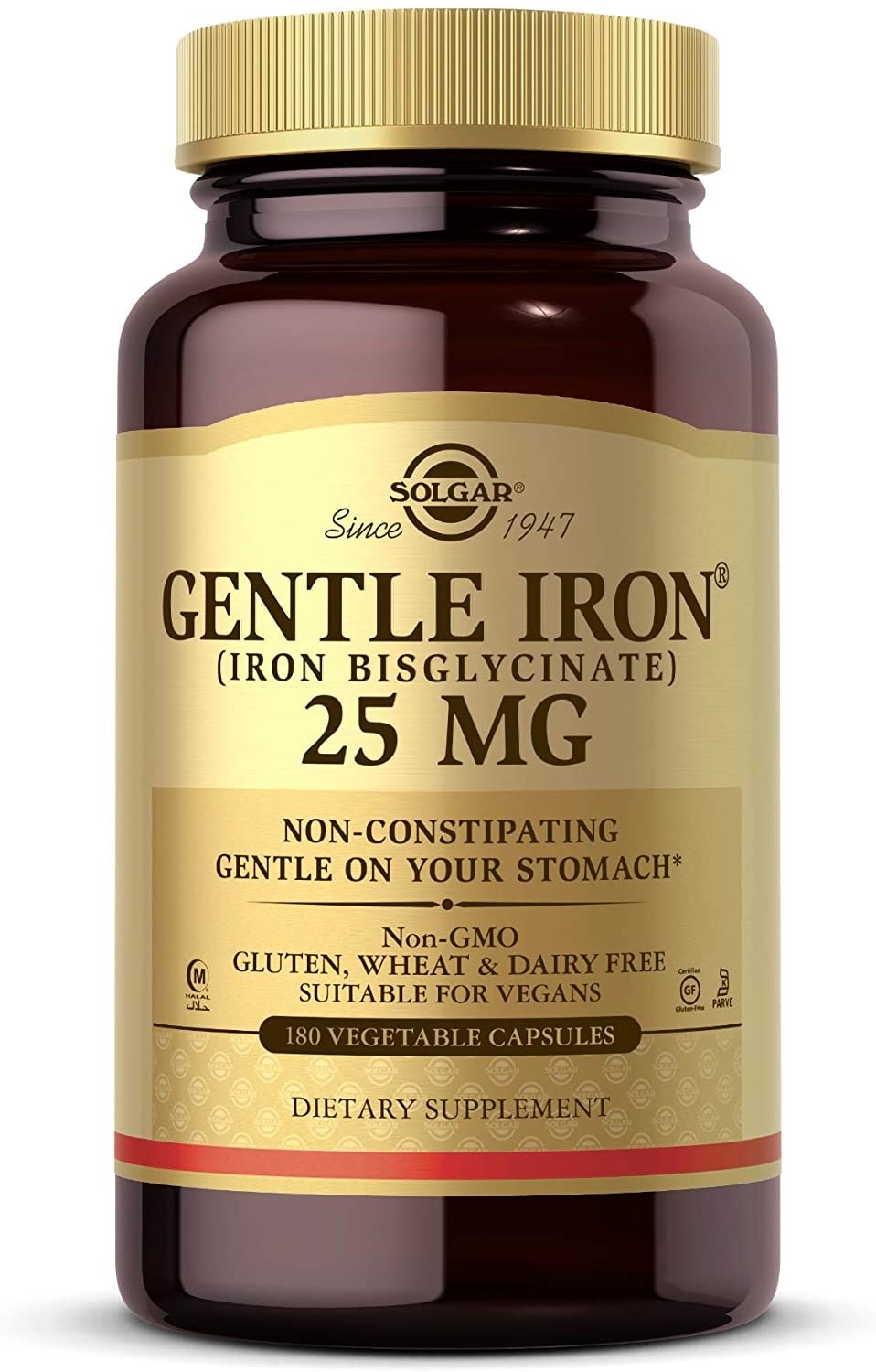 Solgar Gentle Iron 25mg 180 Caps