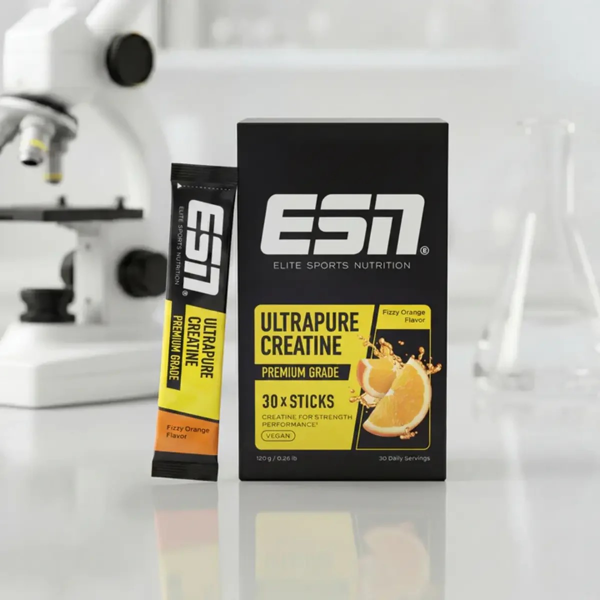 ESN Ultrarent kreatin Brusande apelsin 30 portionspåsar