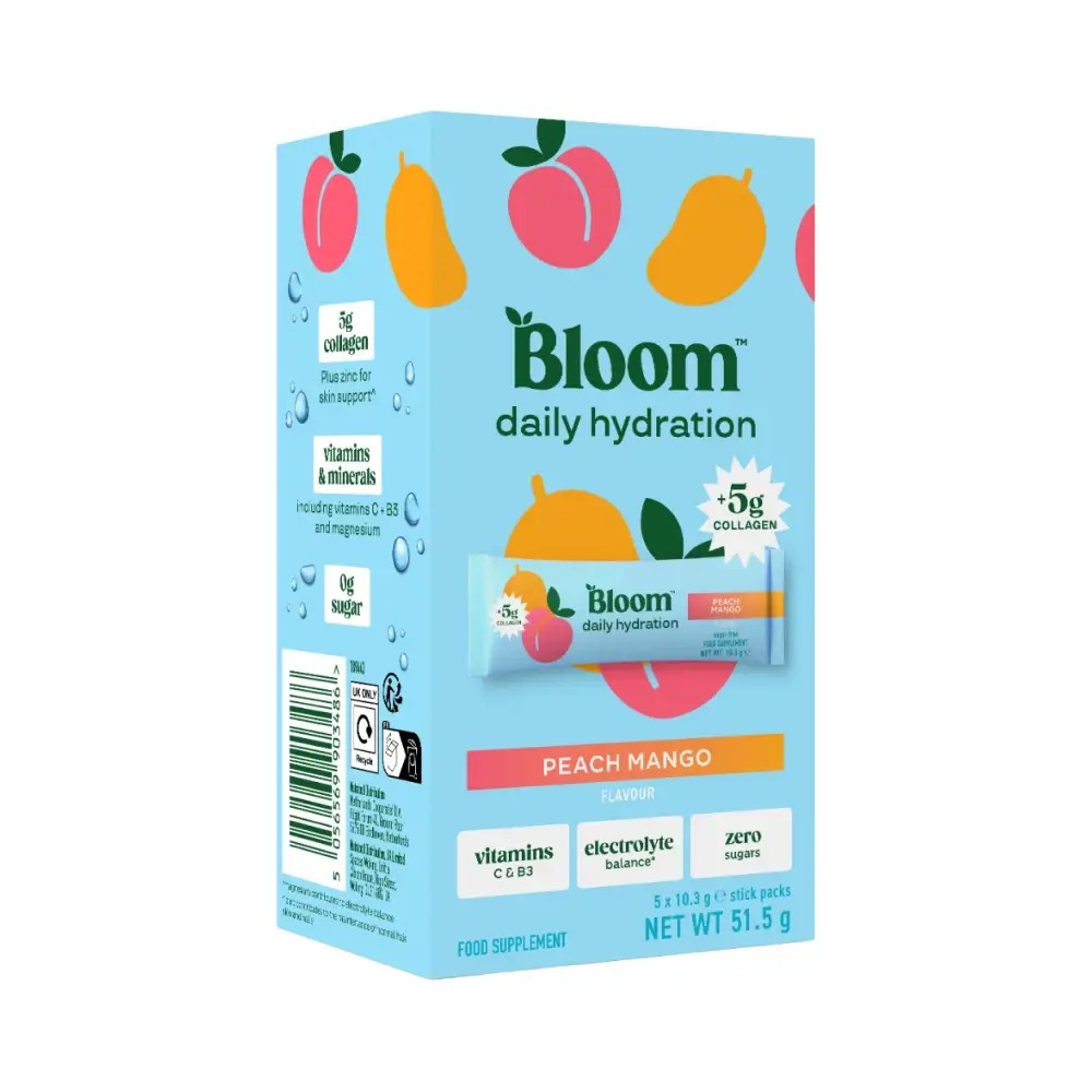 Bloom - Daily Hydration portionspåsar - Jordgubbslemonad, 5 × 10,3 g