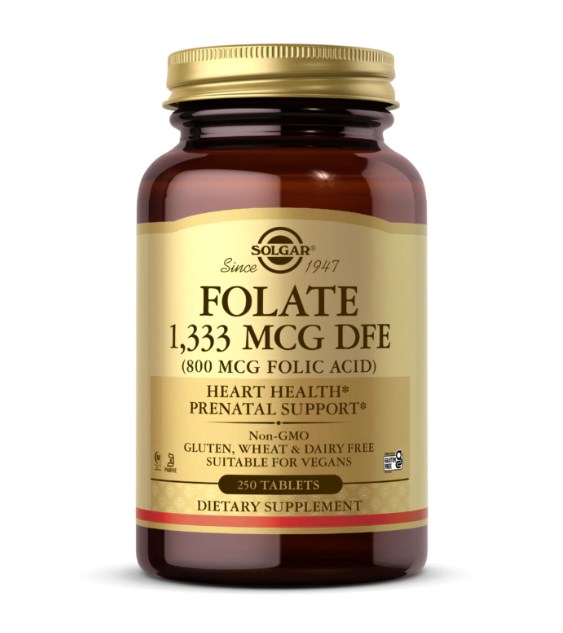 Solgar Folate 1333mcg Dfe 800mcg Folic Acid 250 Tabs