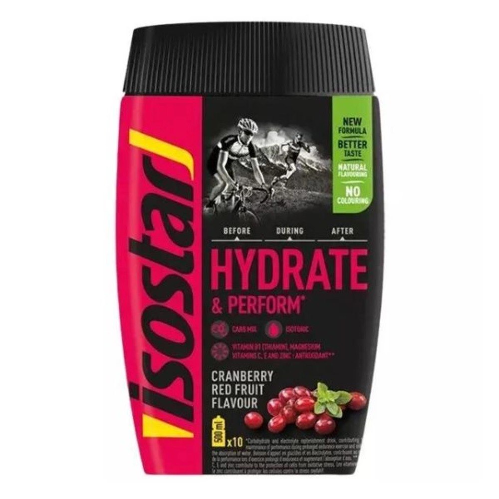 isostar - Hydrate & Perform, sportdryck - Tranbär och röda frukter, 500 ml
